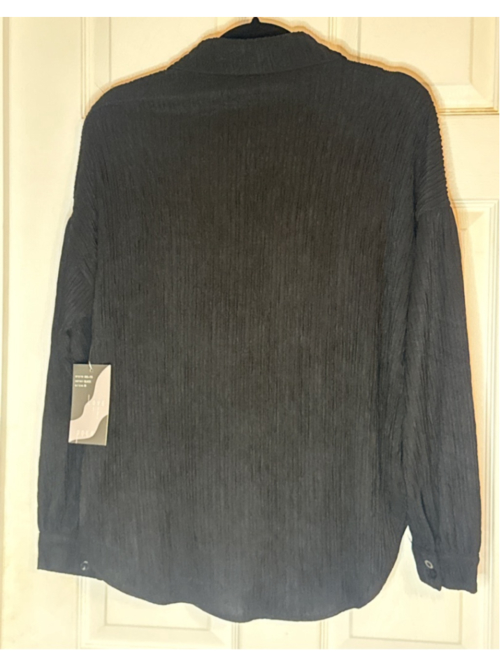 LOVEPOEM BY BLOCK Black Button Down Shirt - Picture 3 of 4